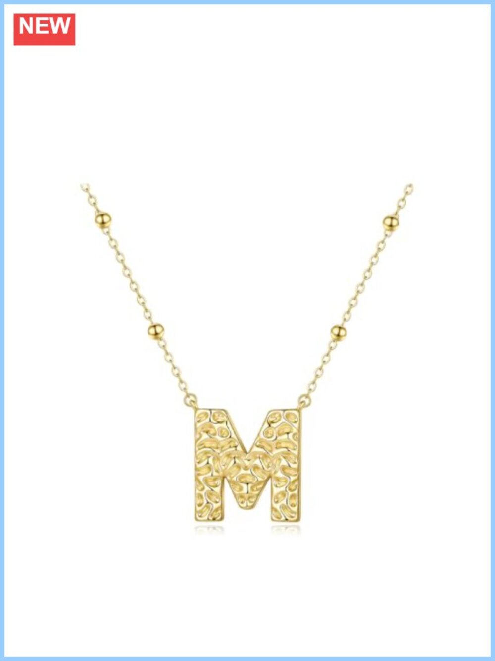 Dainty Initial Necklace, 14k Gold Plated, 16+2.5 Extender, Lobster Clasp